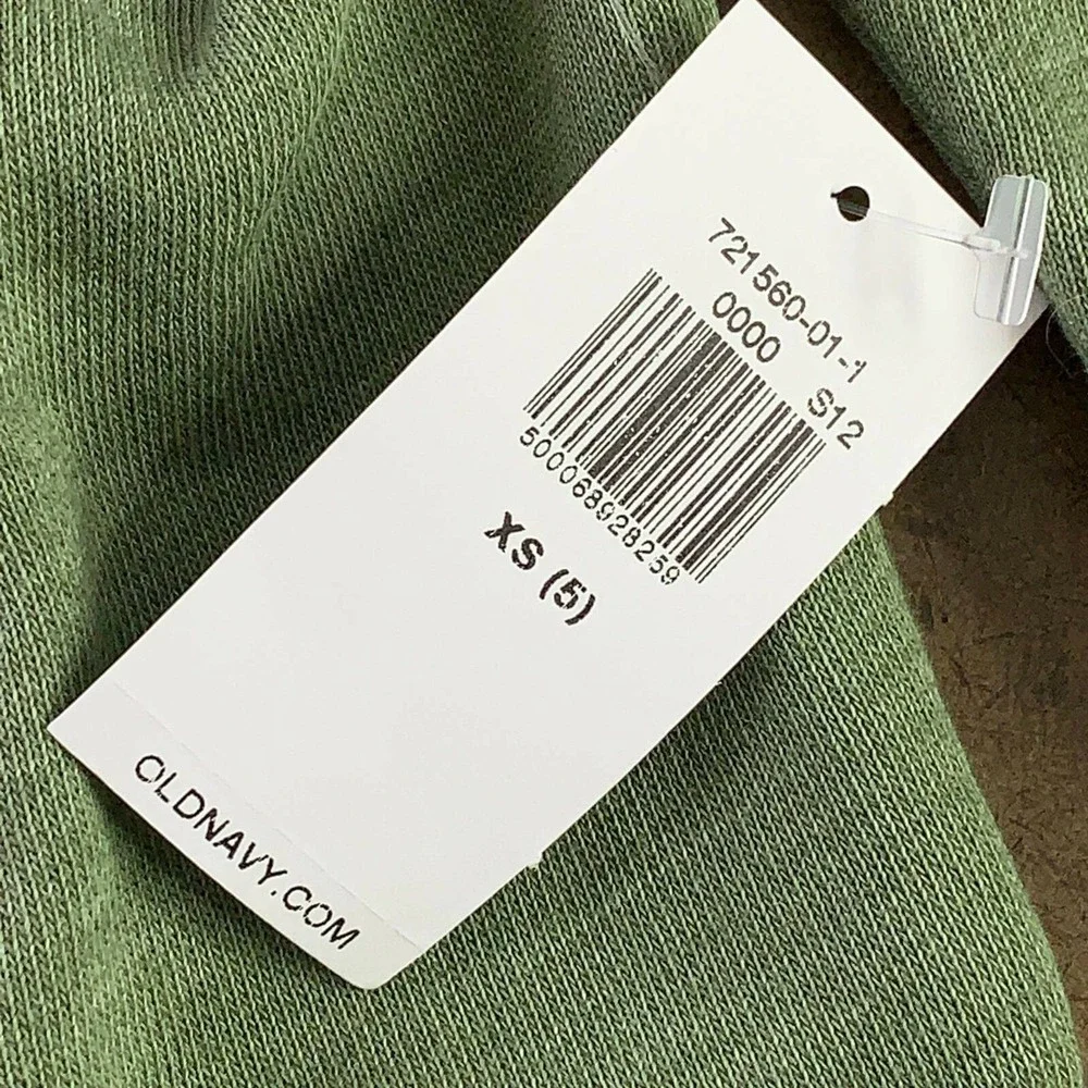 Sharing Is Caring Old Navy Girls Hoodie Green White Sweatshirt XS 5 New